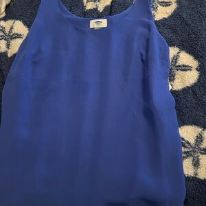 NWT blue chiffon tank